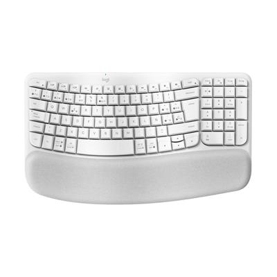 Teclado Inalámbrico Logitech Ergonómico Wave Keys White