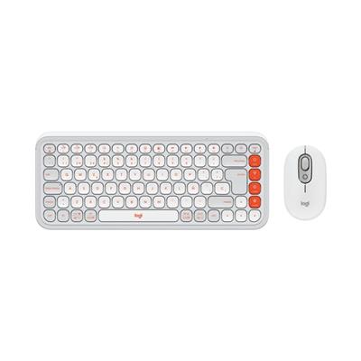 Combo Teclado Mouse Inalámbrico Logitech Icon POP White