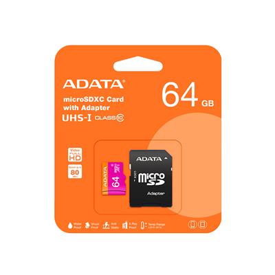 Tarjeta de Memoria 64GB microSDXC/SDHC Adata UHS-I Clase 10