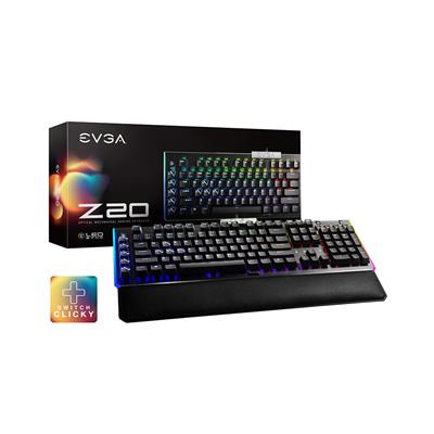 Teclado EVGA Z20 RGB Gaming RGB Optical Mechanical (Clicky Switch)